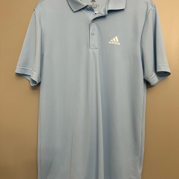 Adidas Men's Sky Blue Polo Shirt - Picture 1 of 3